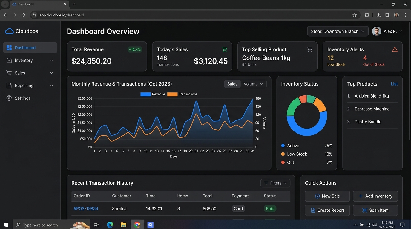 CloudPOS Dashboard System